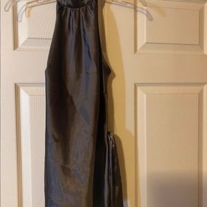 Silky halter top with sash